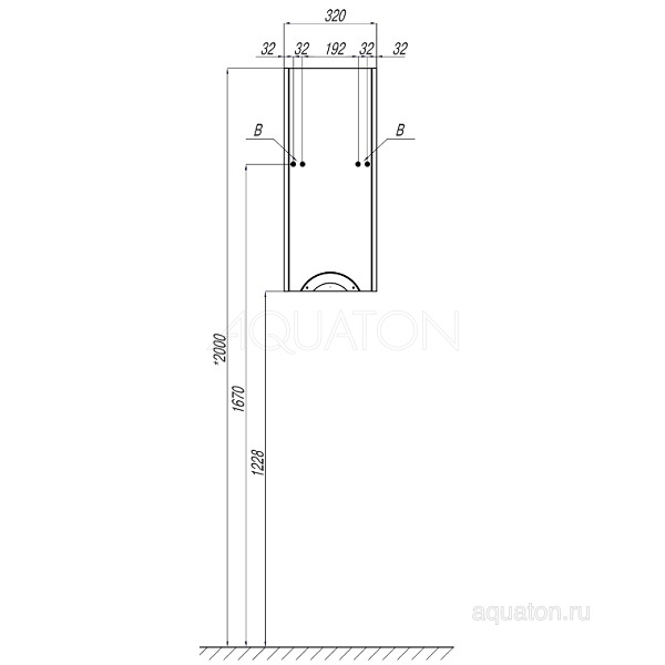 СИЛЬВА (1A215703SIW7L) шкафчик Aquaton