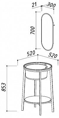 ЭМИЛИЯ В 50 (1) зеркало Белюкс (4810924247872)