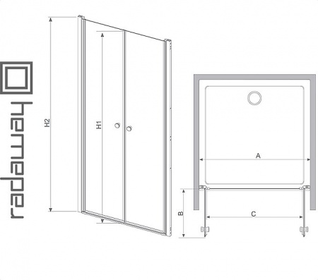 Душевая дверь RADAWAY EOS DWD для ванной комнаты