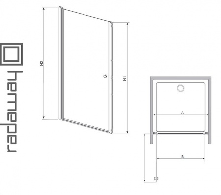 Душевая дверь RADAWAY EOS DWJ для ванной комнаты
