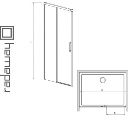 Душевая дверь RADAWAY IDEA DWJ для ванной комнаты