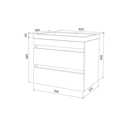Zodiac 80 тумба IDDIS [ZOD8CB0i95], подвесная