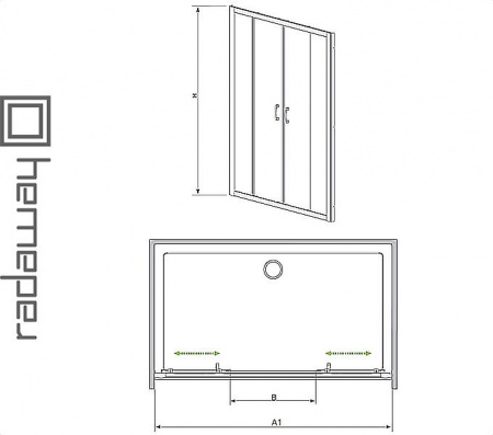 Душевая дверь RADAWAY PREMIUM PLUS DWD для ванной комнаты