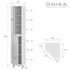 АЙЛЕНД 30 шкаф-пенал Onika [403082], угловой