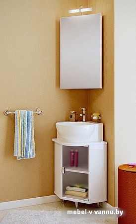 Aqwella Дельта Л 45 угловая шкаф с зеркалом [Del.04.33]