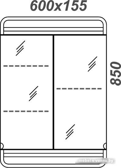 Aqwella Шкаф с зеркалом Корсика (белый) [Kor.04.06]