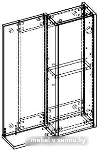 АВН Шкаф с зеркалом Line 50 112.24 (правый)