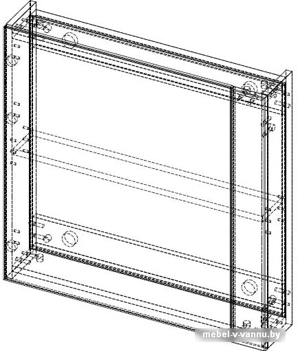 АВН Шкаф с зеркалом Лофт 70 62.24 (5)