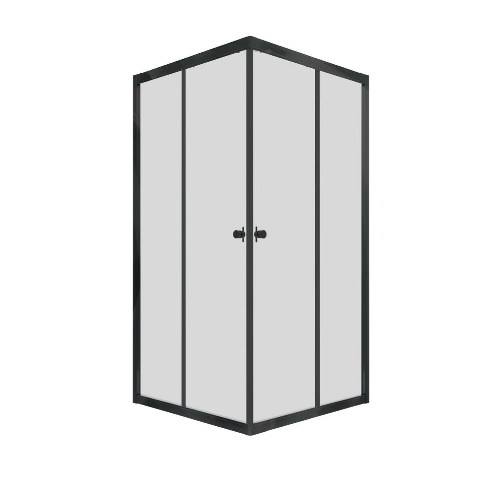 Душевой уголок Triton Вента Блэк А1 100х100 без поддона (прозрачное стекло)