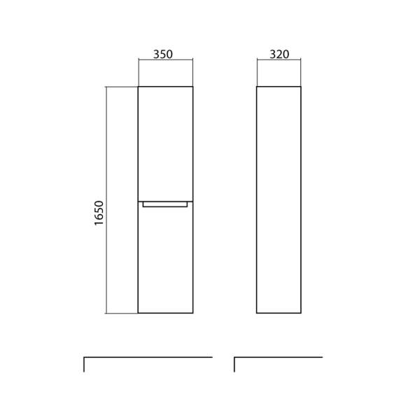 ОМЕГА 35 шкаф-пенал Аква Родос (ОР0002473)