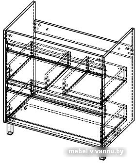 АВН Тумба Line 80 112.05 под умывальник Como 80