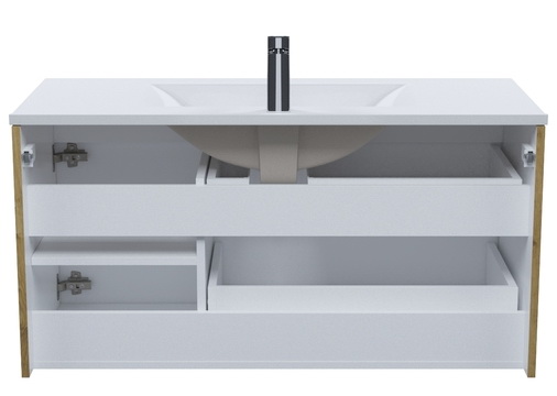 Bild, ID тумба IDDIS 100 см, [BIL10V0i95K], Дуб светлый, с умывальником
