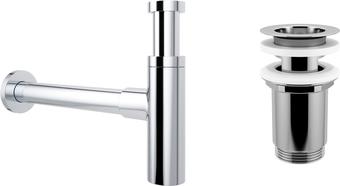 Сифон Wellsee Drainage System 182119004 (сифон, выпуск, хром)