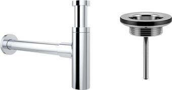Сифон Wellsee Drainage System 182119005 (сифон, выпуск, хром)