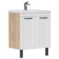 Lago 70.2D (Миранда/Фостер) тумба EQUIL [tnLAGO70.2D-04], Белый матовый/Дуб сонома