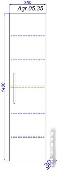 Aqwella Шкаф-пенал Аллегро Agr.05.35