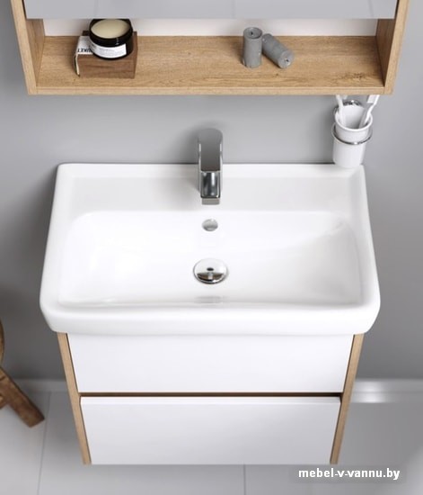 Aqwella Тумба City 60 CI0106DB с умывальником Moduo Slim 60 UM-MOD60SL/1