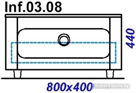 Aqwella Тумба Инфинити 80 Inf.03.08/BLK