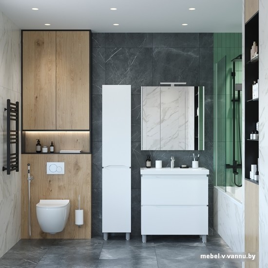 Briz Тумба напольная Милана 60 с умывальником Фостер