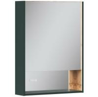 Gleam 60.1D зеркало-шкаф EQUIL [szGLEAM.LED.60.1D-34], Зеленый камень/Дуб вотан