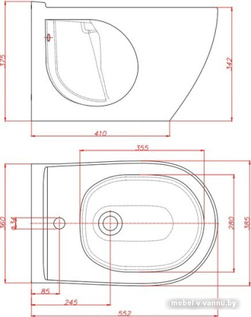 Биде Керамин Трино