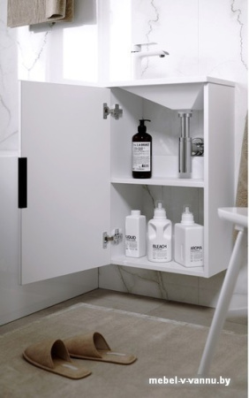 Aqwella Тумба Accent 40 ACC0104W с умывальником Malaga 420 Mal.04.04.D