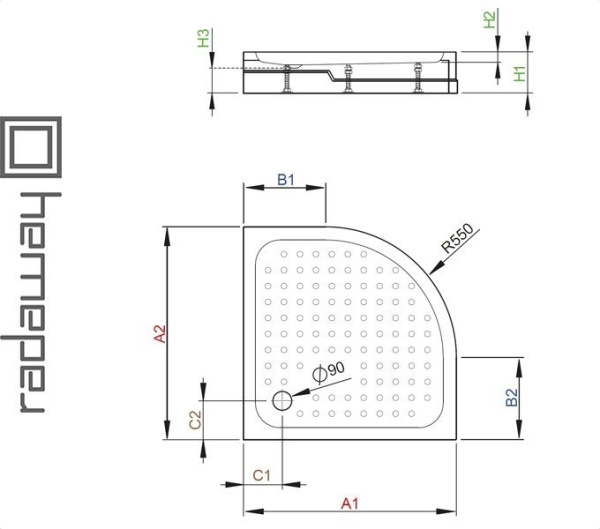Душевой поддон RODOS A для ванной комнаты