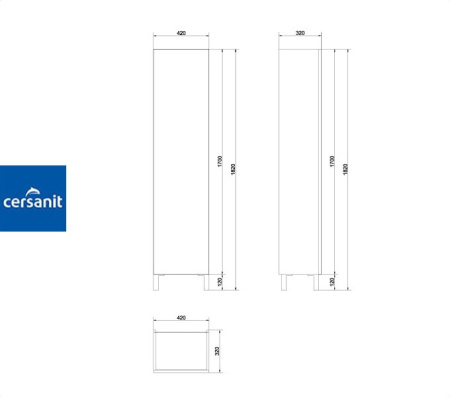 SMART 40 шкаф-пенал Cersanit (S568-006)