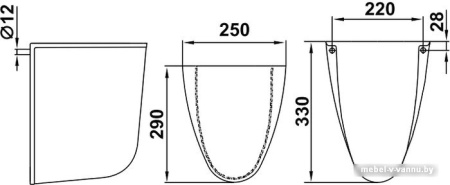 Полупьедестал для умывальника Керамин Люкс CDB00010558