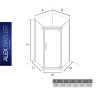 Alex Baitler AB 215-100 душевой уголок (прозрачное)