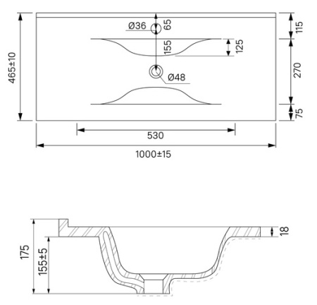 Bild, ID тумба IDDIS 100 см, [BIL10V0i95K], Дуб светлый, с умывальником