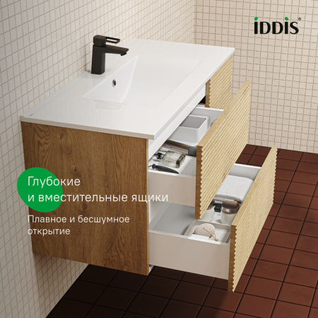 Bild, ID тумба IDDIS 100 см,[BIL10V0i95], Дуб светлый