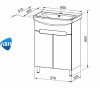 АНСИ 60 тумба АВН Asomare под умывальник  (96.02)