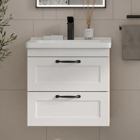 Lago 60.2Y (Миранда) тумба EQUIL [tpLAGO60.2Y-04], Белый матовый/Дуб сонома