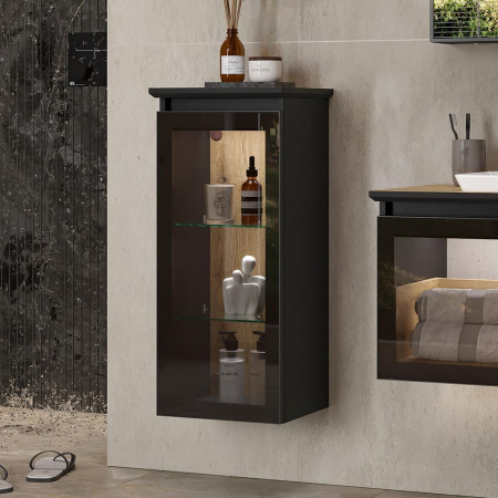 Strong 36 Полупенал подвесной EQUIL [рpSTRONG36.R/L-35], со столешницей, Дуб черный