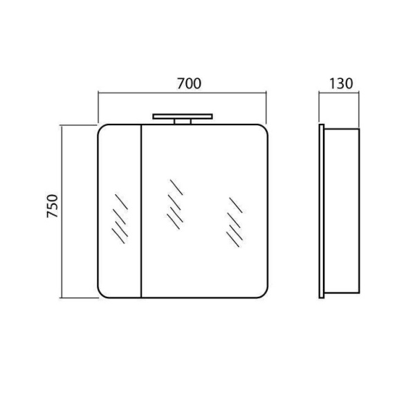 РОМА 70 зеркало Аква Родос (АР0001726)