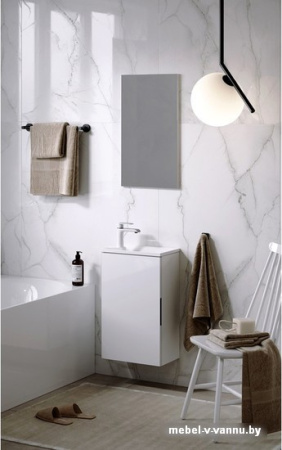 Aqwella Тумба Accent 40 ACC0104W с умывальником Malaga 420 Mal.04.04.D