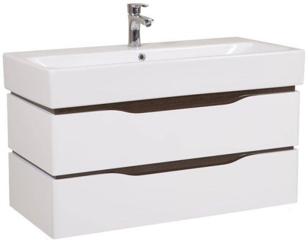 Аква Родос Тумба Венеция-А 100 АР0001882 с умывальником Пинто 100 (венге)