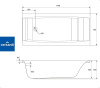 Ванна прямоугольная Церсанит VIRGO 170x75