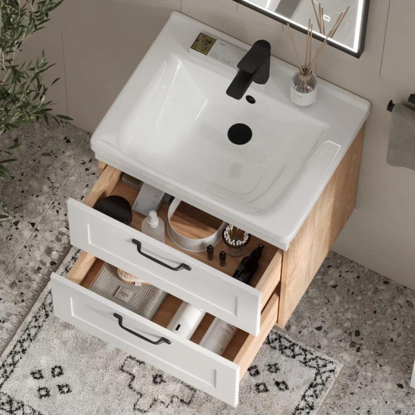 Lago 70.2Y (Миранда/Фостер) тумба EQUIL [tpLAGO70.2Y-04], Белый матовый/Дуб сонома