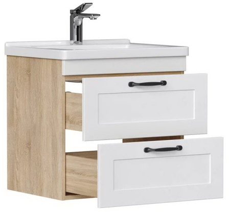 Lago 70.2Y (Миранда/Фостер) тумба EQUIL [tpLAGO70.2Y-04], Белый матовый/Дуб сонома