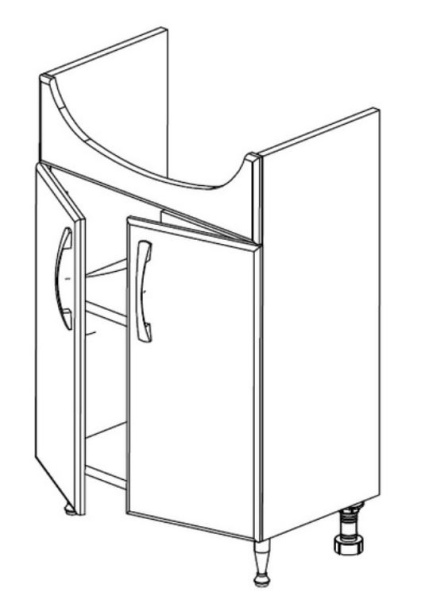 Камелия-62 Д2 СанитаМебель тумба под умывальник 