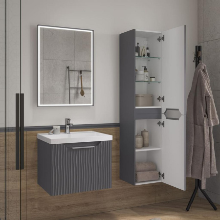 Mirage LED 600х800 зеркало EQUIL [zkMIRAGE60], Серый муар