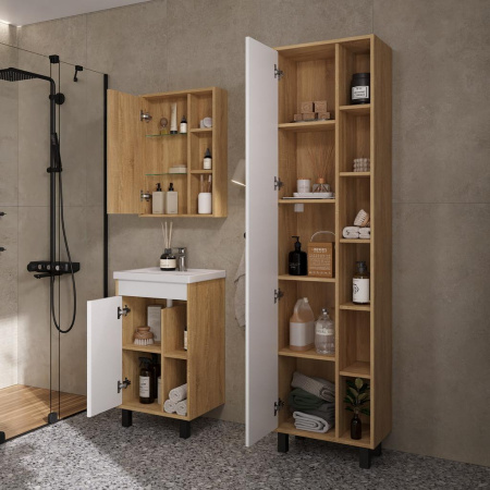 Osmond 50 зеркало-шкаф VOLNA [szOSMOND50], Дуб сонома