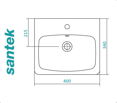 НЕО 40 Santek. Умывальник мебельный к тумбе.