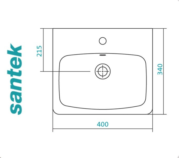 НЕО 40 Santek. Умывальник мебельный к тумбе.