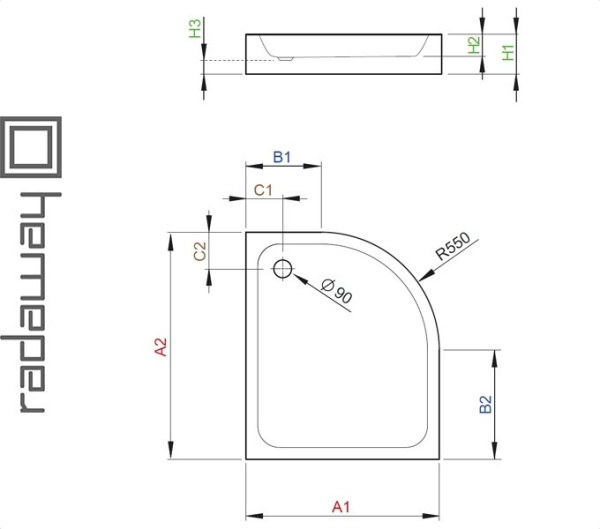 Душевой поддон SIROS E Compact для ванной комнаты