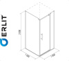 Erlit ER 10110H-C1 душевой уголок (прозрачное)