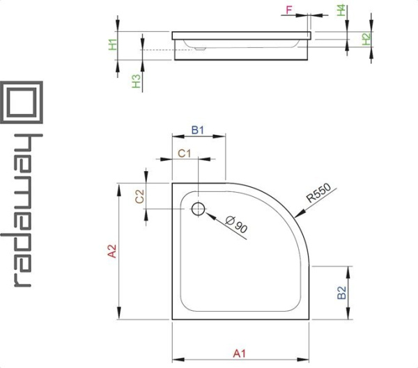Душевой поддон SIROS A для ванной комнаты