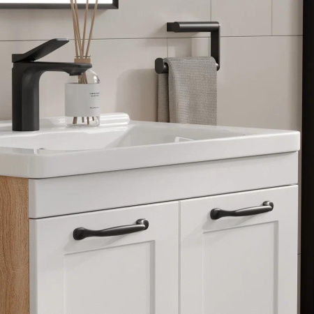 Lago 70.2D (Миранда/Фостер) тумба EQUIL [tnLAGO70.2D-04], Белый матовый/Дуб сонома